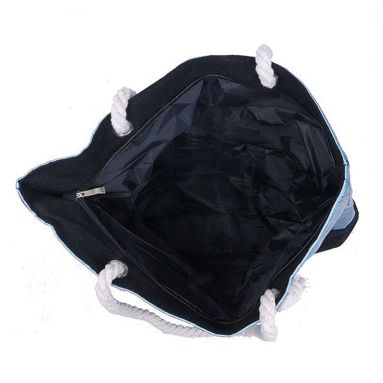 Strandtas metalic blauw - Medase