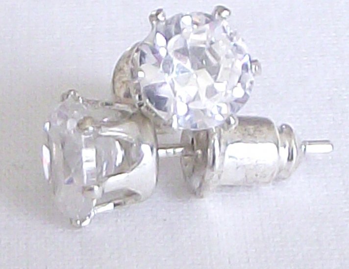 Strass oorbellen wit - Medase
