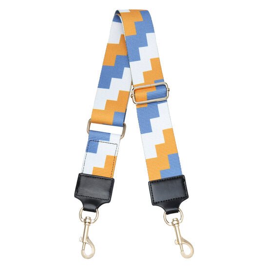 Tas riem / bag strap geel/blauw - Medase