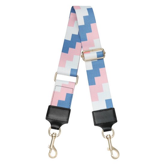 Tas riem / bag strap Roze/blauw - Medase