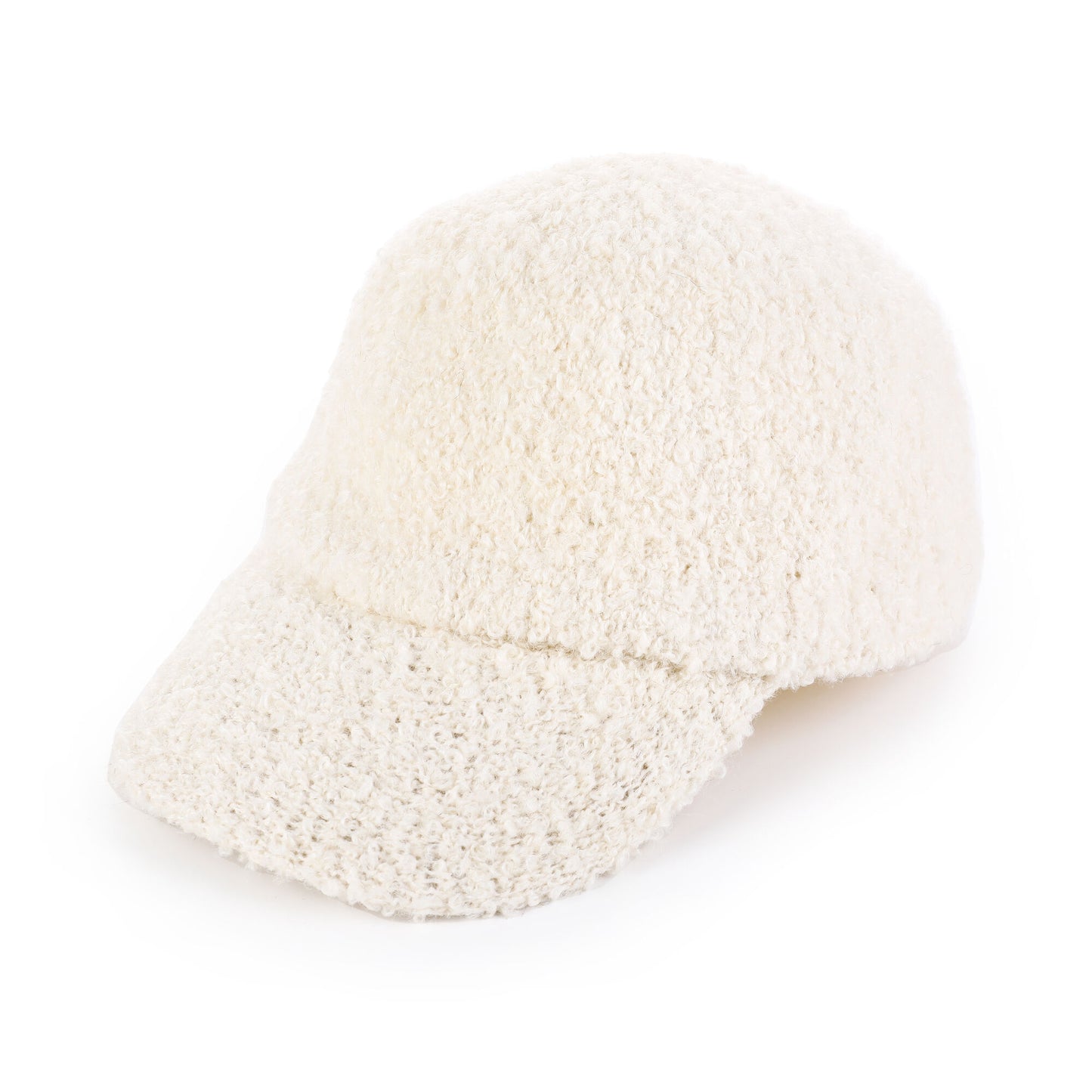 eddy pet baseball cap fluffy viscose wool wit 56-58cm elegant warm winter chic