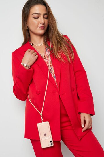 Telefoon koord Subtiele print - Oud roze - Medase