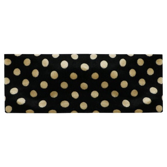 Velvet haarband dots - Zwart/Beige - Medase