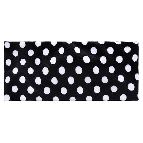 Velvet haarband dots - Zwart/wit - Medase