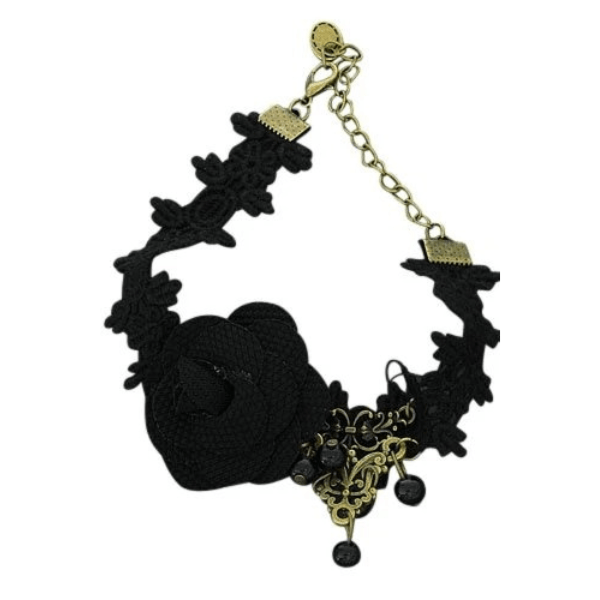 Vintage/gothic enkelbandje zwart - Medase