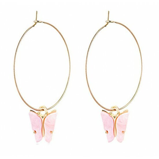 Vlinder hoops - Licht roze - Medase