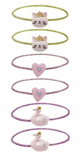 Glitter haarelastiekjes kat