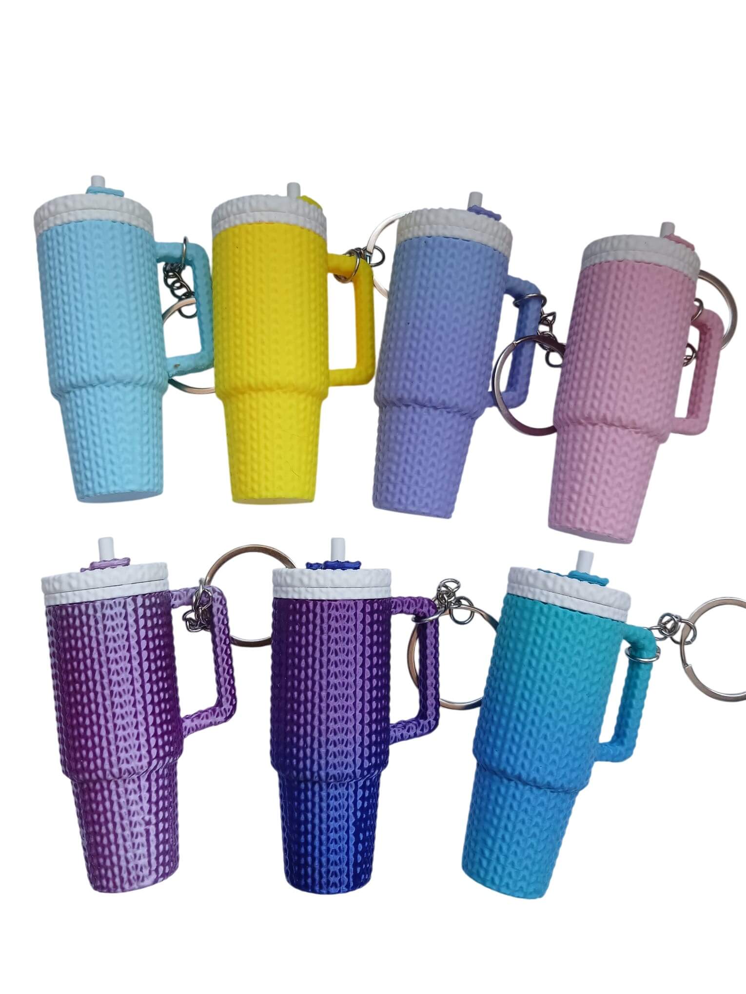 3D-geprinte beker sleutelhanger blauwpaars - Medase