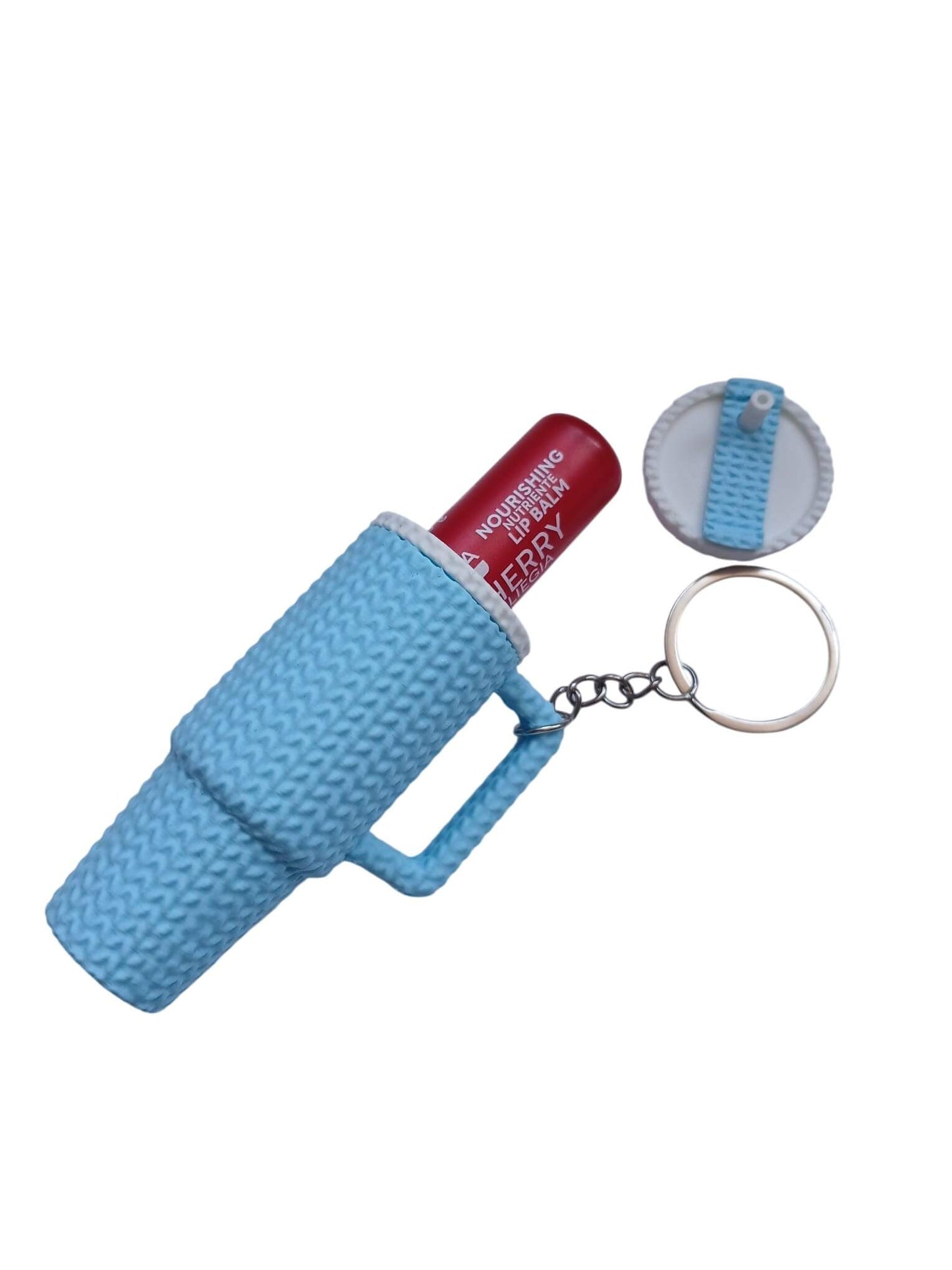 3D-geprinte beker sleutelhanger met uitneembare lipbalmhouder - Medase