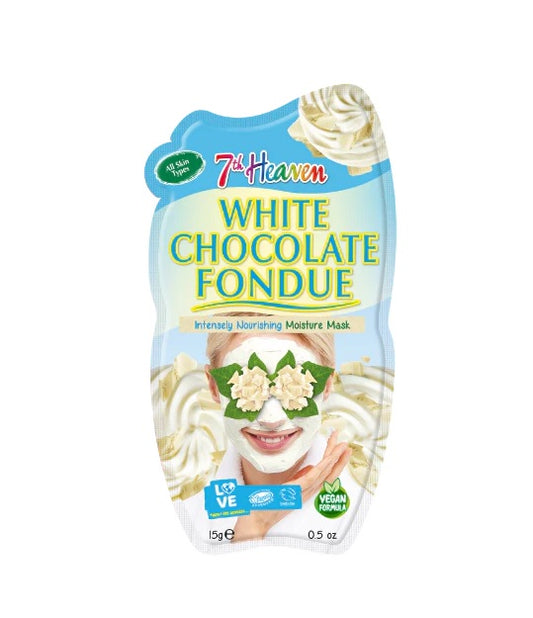 7th Heaven White Chocolate Fondue gezichtsmasker 15 gram voedend hydraterend vegan masker
