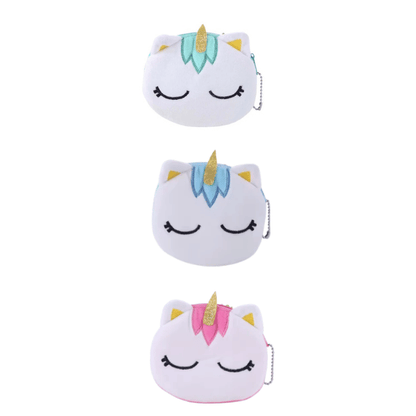 Unicorn Purse - 10 cm Soft Plush Assorted Colors