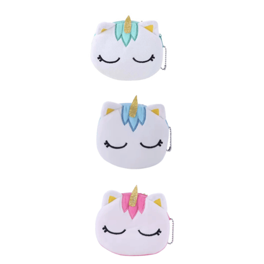 Unicorn Purse - 10 cm Soft Plush Assorted Colors
