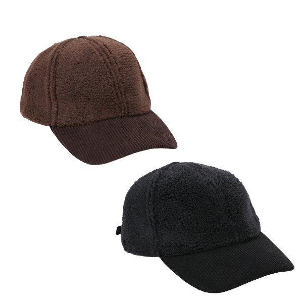 Teddy pet baseball cap fluffy 56-58cm coffee bruin zwart warm cozy herfst winte