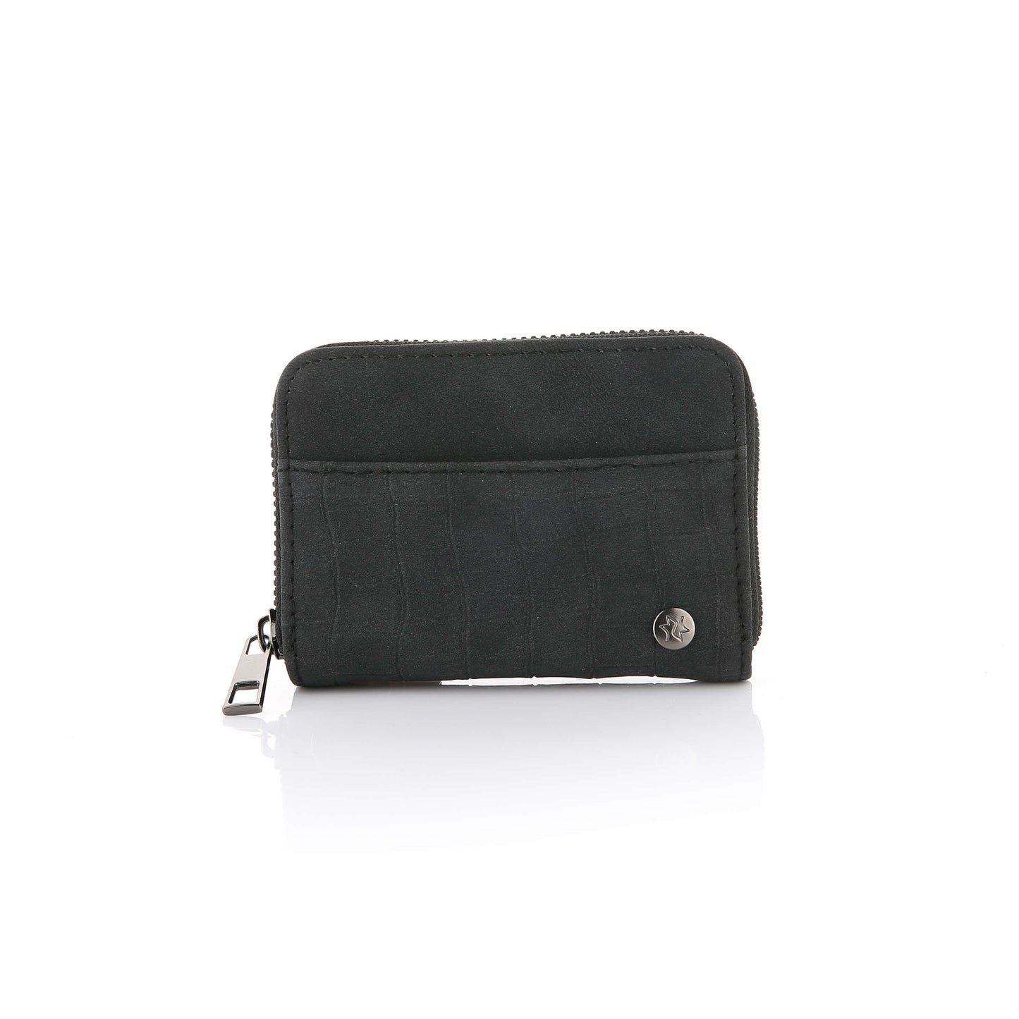 Compact Wallet with Croco Print - 11 x 8 cm Available in 3 Colors