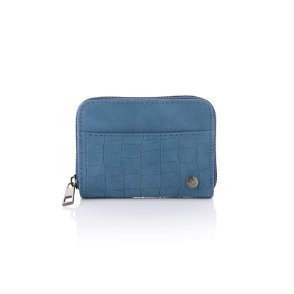 Compact Wallet with Croco Print - 11 x 8 cm Available in 3 Colors