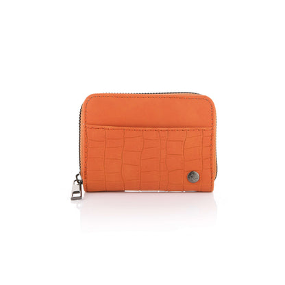 Compact Wallet with Croco Print - 11 x 8 cm Available in 3 Colors