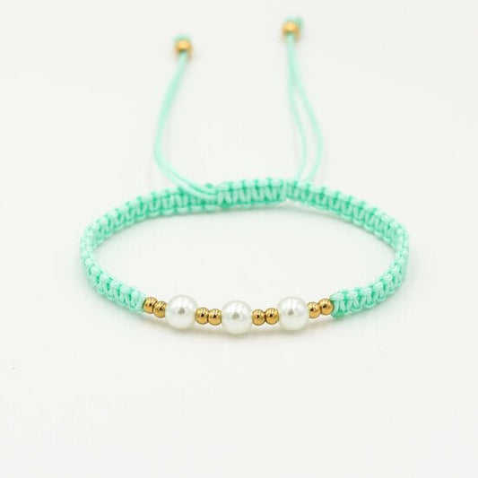 Armband basic pearl - Groen - Medase