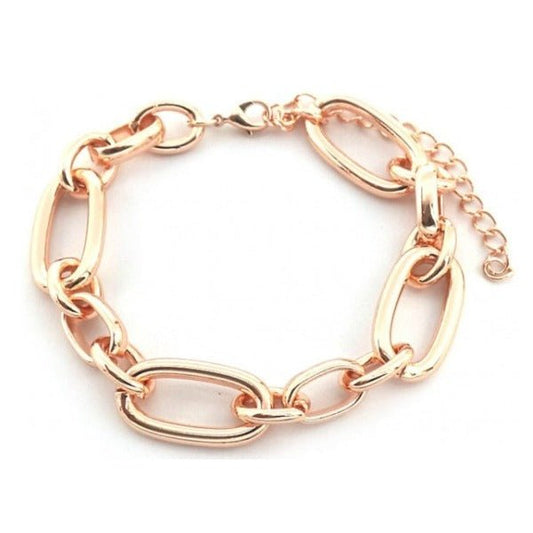 Armband chained ovaal - Rose Gold - Medase