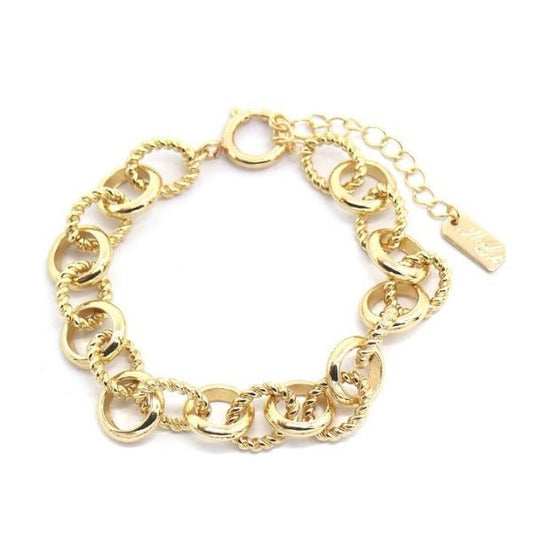 Armband chained rond - Goud - Medase
