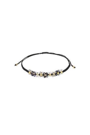 Armband daisy - Zwart/grijs - Medase