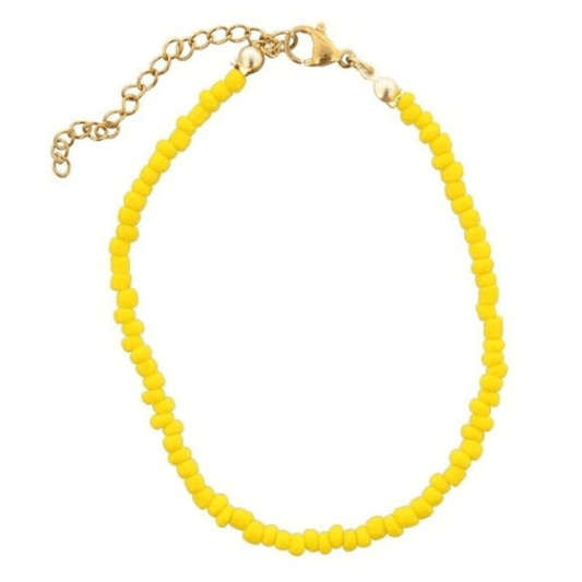 Armband glass beads - Geel - Medase
