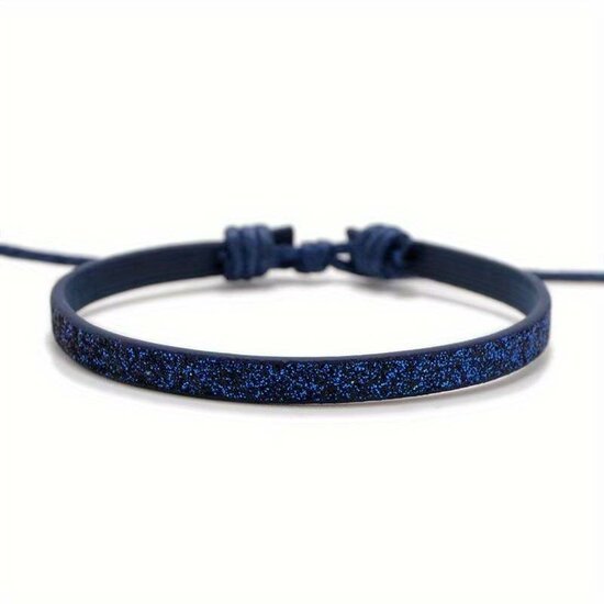 Armband glitter - Blauw - Medase