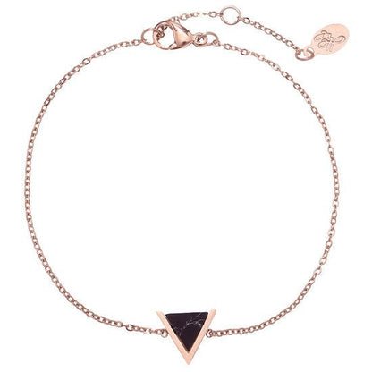 Armband marble triangle - Zwart/Goud - Medase