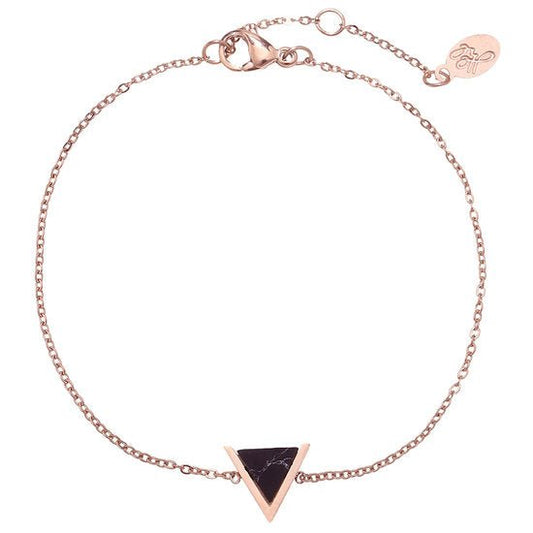 Armband marble triangle - Zwart/Goud - Medase