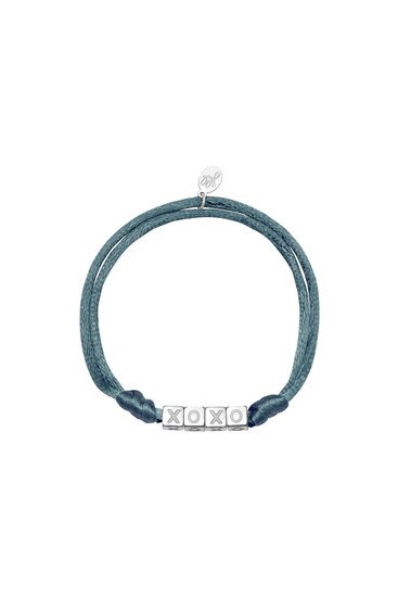 Armband satin kisses - Blauw - Medase