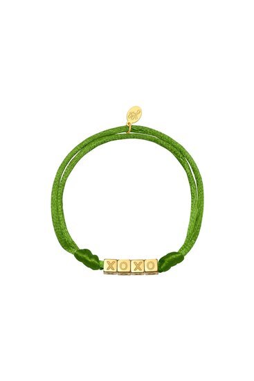 Armband satin kisses - Groen - Medase