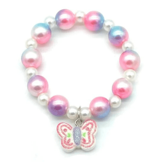 Armband vlinder - roze/paars - Medase