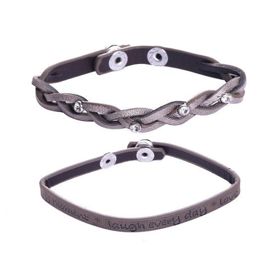 Armbanden set live/laugh/love - Taupe - Medase