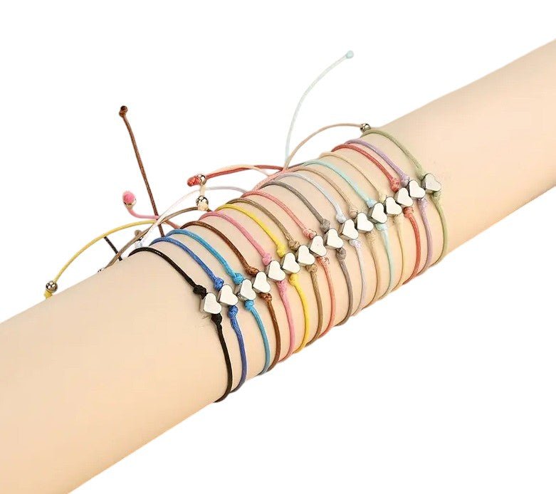 Armbandje met Hartje – Make a Wish – Verstelbaar Kleurkoord - Medase