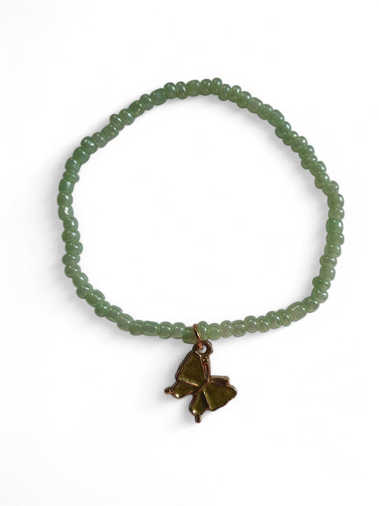 vlinder armband groen