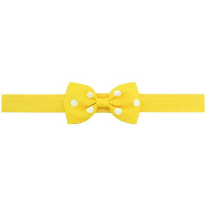 Baby/Kinder haarband elastisch stippel strik - Diverse kleuren - Medase