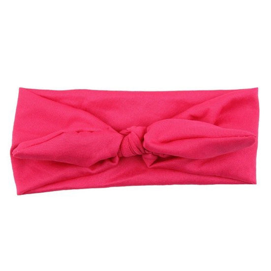 Baby/kinder haarband knoop - Hard roze - Medase