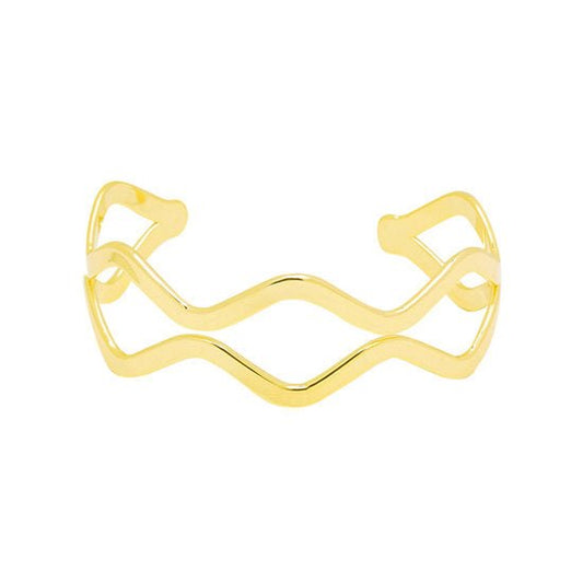 Bangle armband waves - Goud - Medase