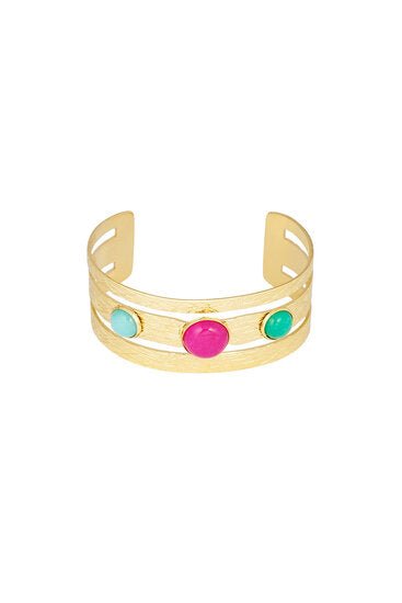 Bohemian armband golden lines - Medase