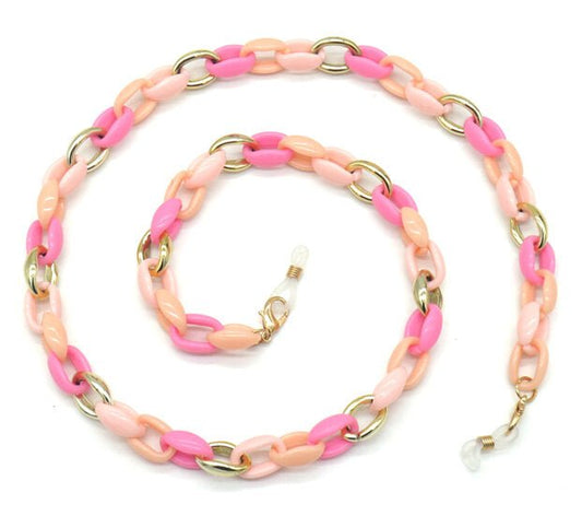 Brillenkoord collerfull chain - Roze - Medase
