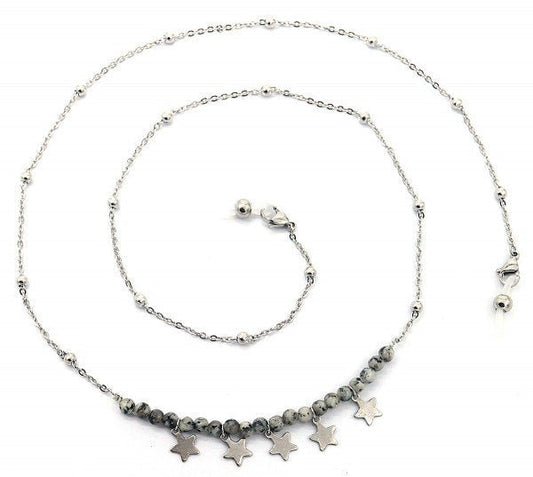 Brillenkoord stars - Zilver - Medase