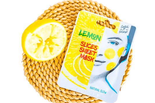 Catch & Shine Lemon Slice Sheet Mask met citroen