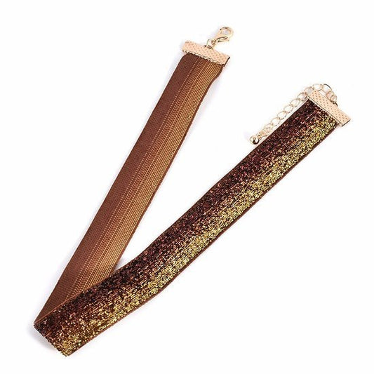 Choker glitter Goud/rood - Medase