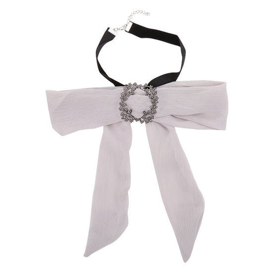 Choker strik sjaal - Grijs - Medase