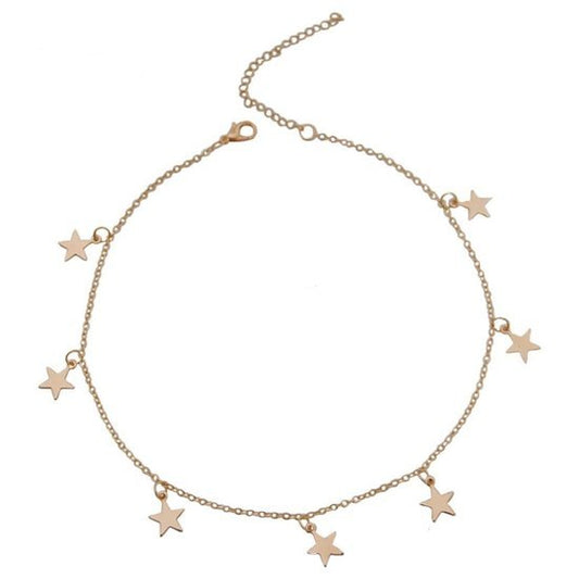 Choker/ketting stars - Goud - Medase