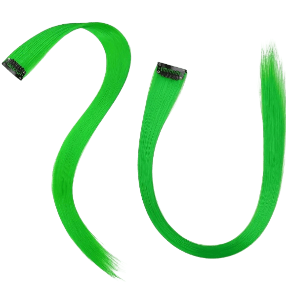 Clip - in Haarextensie Groen - Gekleurde Hair Extension 55cm - Medase