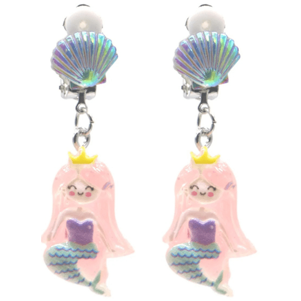 Clip - On Oorbellen Kinderen Zeemeermin - Schelp Holografisch - Medase