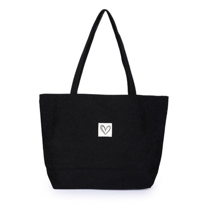 Corduroy shopper - Zwart - Medase
