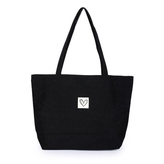 Corduroy shopper - Zwart - Medase