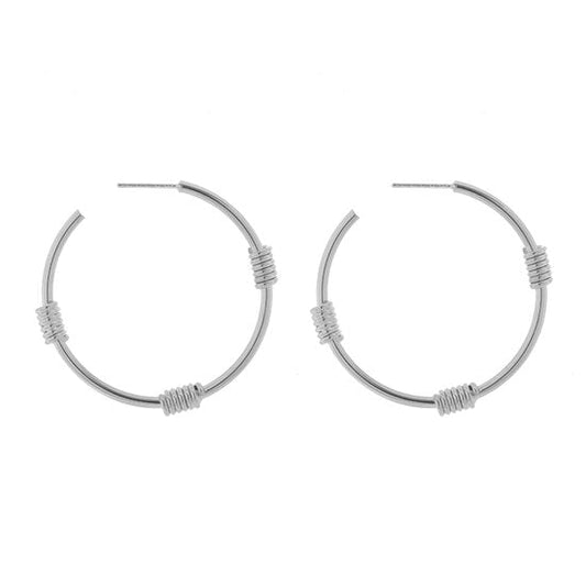 creolen basic lines - Zilver - Medase