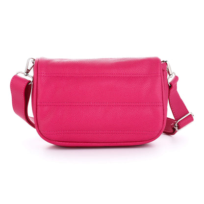 Crossbody tas 20x16x7cm fuchsia verstelbare schouderband magneet drukkers zakje rits